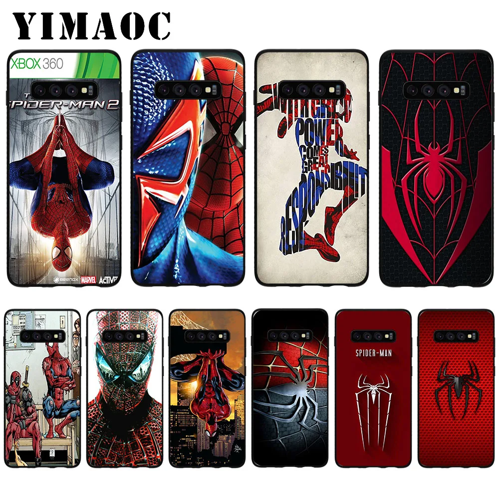 

YIMAOC Marvel Spiderman Soft Case for Samsung Galaxy S10 Plus S10e S6 S7 Edge S8 S9 Plus J6 M10 M20 M30