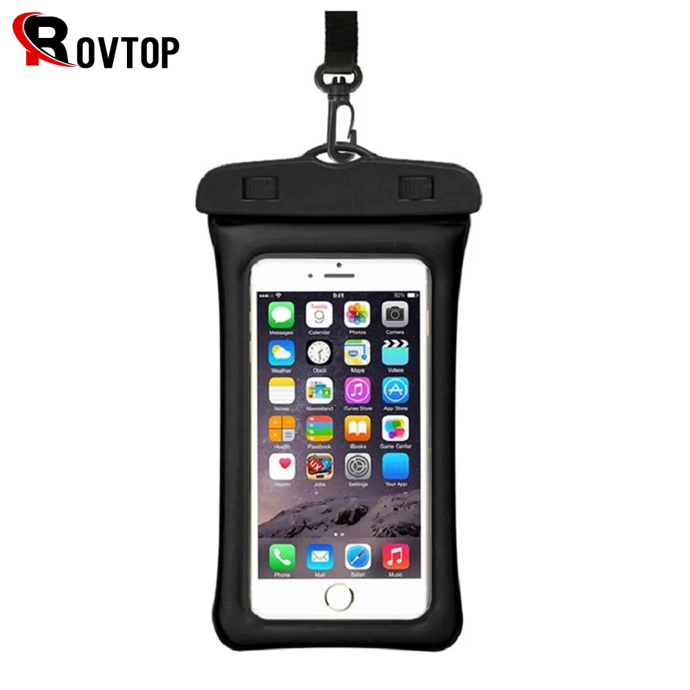 

Rovtop Universal Waterproof Pouch Cell Phones Portable Bag Convenient To Use Lightweight Useful Dropping for Swimming Beach