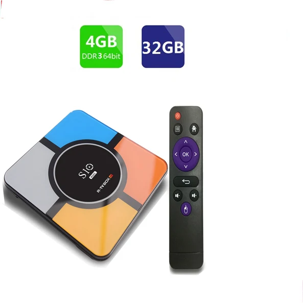 R-TV BOX S10 MINI Android 9,0 4 ГБ 32 ГБ/64 Гб медиаплеер 2,4G пульт дистанционного управления - Цвет: 4G 32G only