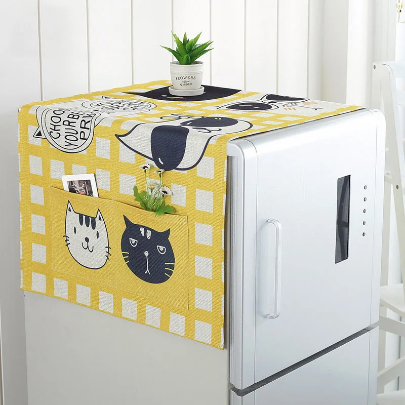 

Cartoon Liene Washing Machine Refrigerator Dust Proof Cover Multi-Function Fridge Pouch Organizer Storage Bag Dual Purpose JI003