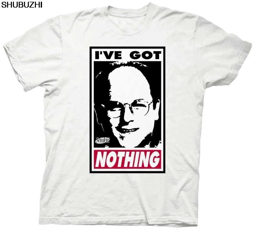 

Family T Shirts Adult Men's Tv Show Seinfeld I'Ve Got Nothing George Frame White T-Shirt Tee Men's O-Neck T Shirts sbz391
