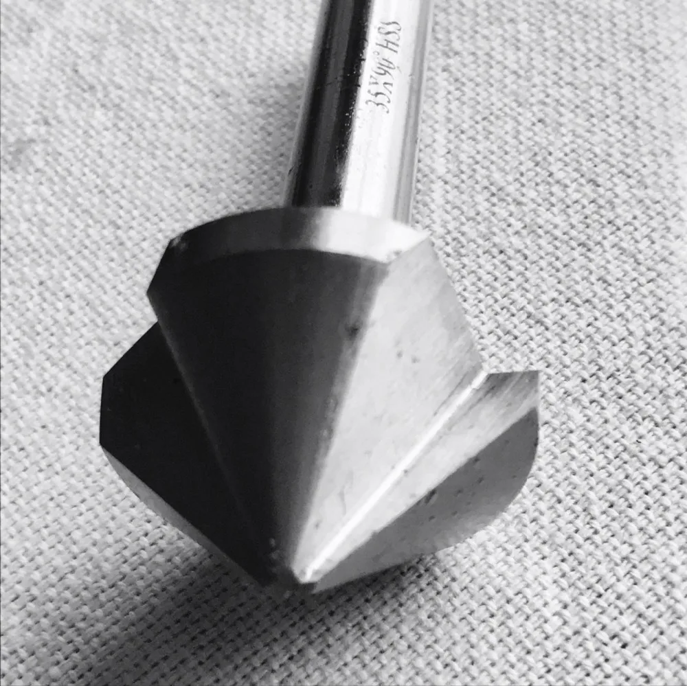1PC 26 mm Three blades 90 degree chamfer drill countersink drill drilling and chamfering device aluminium metal plate taper