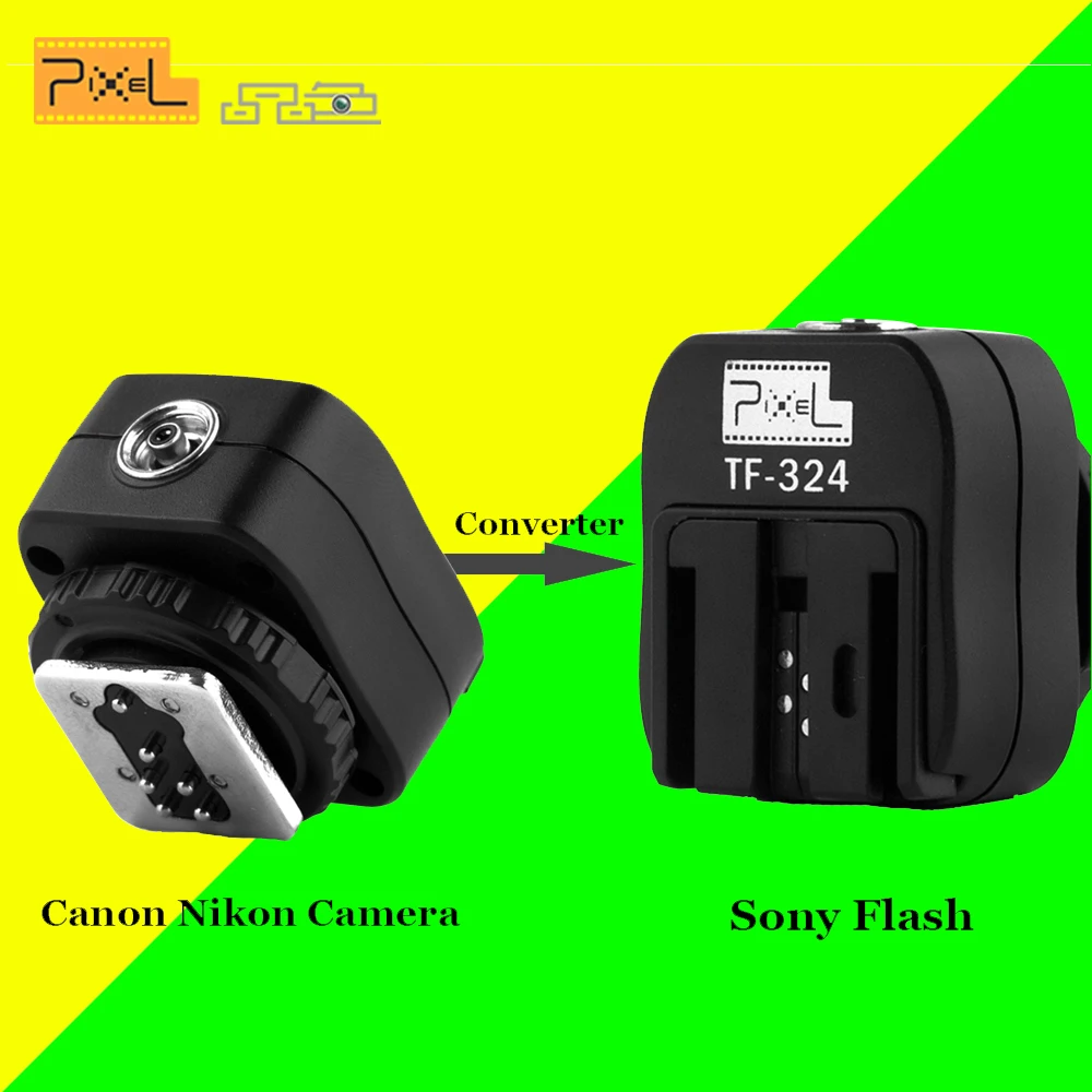 PIXEL TF 324 Hot Shoe Adapter Converter For Canon Nikon Pentax Panasonic Camera to Sony HVL