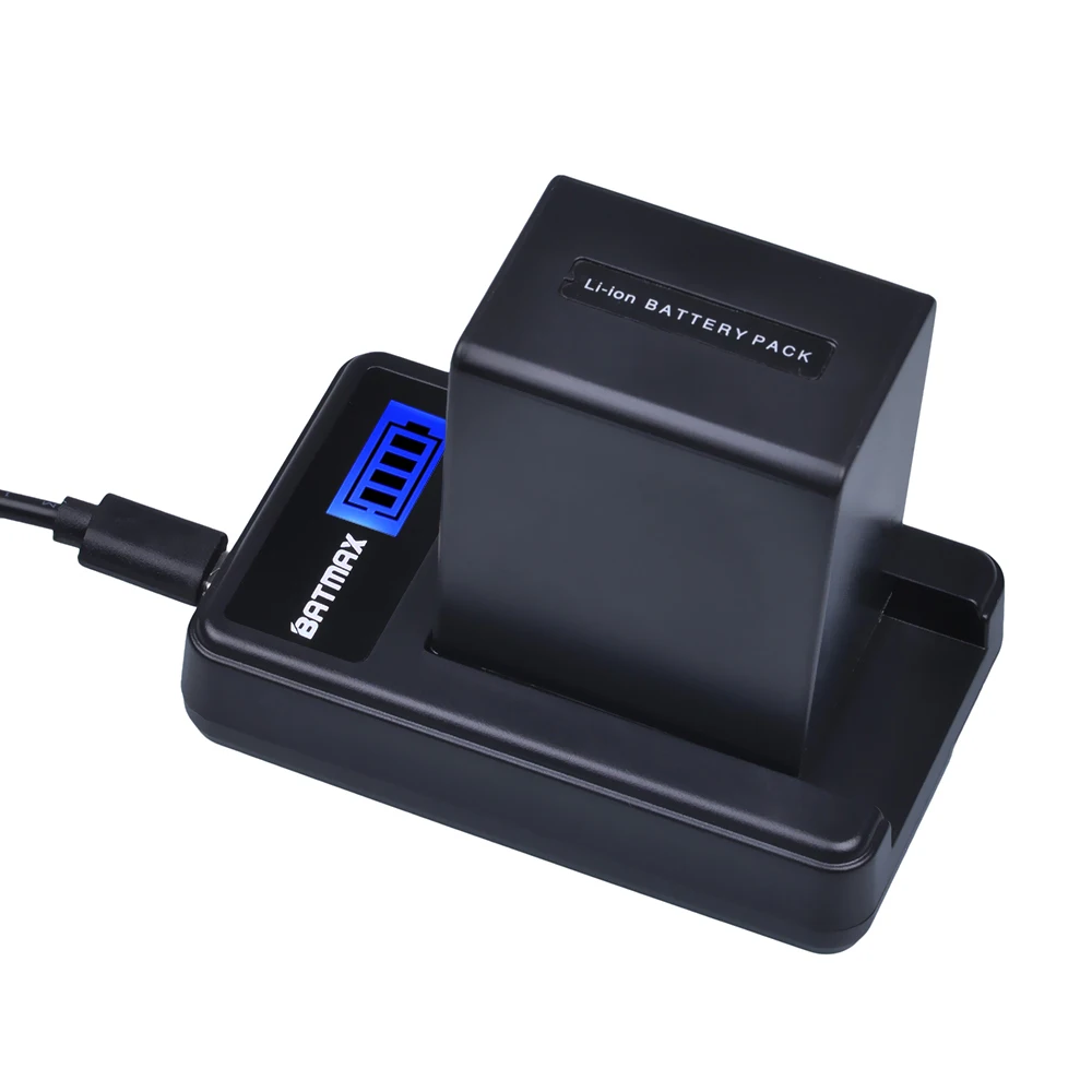 Günstige 2Pcs 3900mAh NP FV100 NP FV100 FV100 Batterien + LCD USB Ladegerät für Sony NP FV30 NP FV50 NP FV70 SX83E SX63E FDR AX100E AX100E