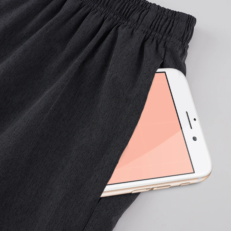Running Shorts Men Sports Jogger Fitness Pockets Shorts Quick Dry Men Gym Breathable Shorts Sport gyms Short men 2019 Summer