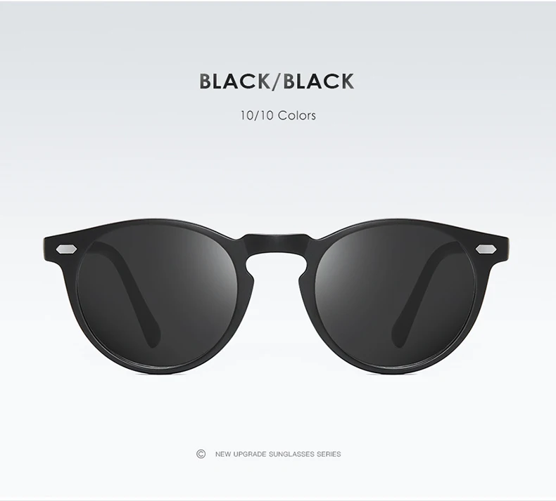 JackJad Fashion TR90 Frame Polarized Round Style Sunglasses Rivet Discolor Lens Brand Design Sun Glasses Oculos De Sol A576