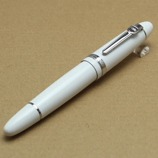 JINHAO 159 школьные офисные принадлежности ручка Роскошный белый и серебристый 18KGP перо с широким основанием авторучка высокое качество ручка для письма