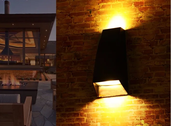 Lâmpadas de Parede para Cima e para Baixo Lâmpada de Alumínio do Pátio do Jardim Luzes do Corredor ao ar Livre à Prova Luz de Parede Água Levou w Cob Varanda d' Ac90-260v 2*3 9 LEVOU Lâmpadas De Parede para CIMA e