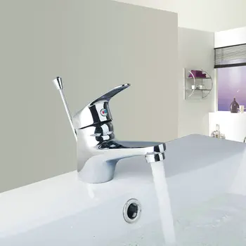 

Torayvino Chrome Ceramic Basin faucet Deck Mounted Single Handle Single Hole Hot Cold Water Mixer Desirable Bathroom Faucet
