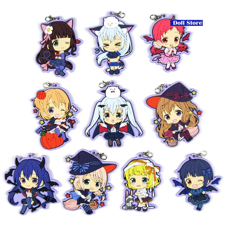 

Is the order a rabbit Original Japanese anime figure rubber mobile phone charms/key chain/strap D258