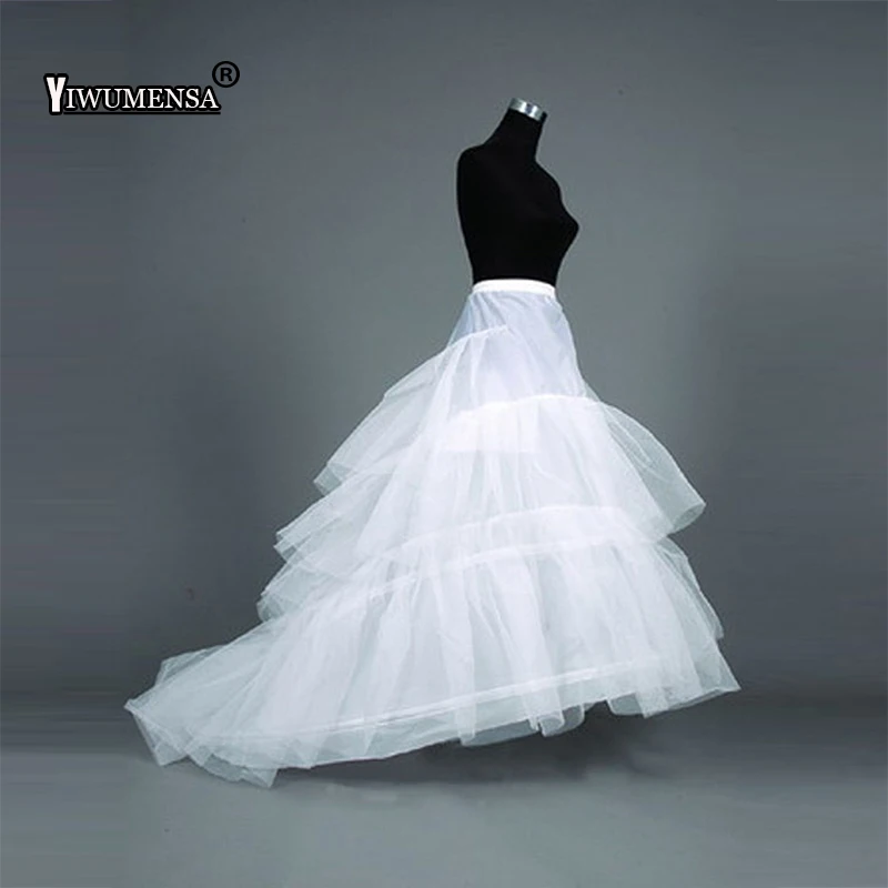 Высококачественная бежевая юбка-американка «русалка», юбка-американка со шлейфом, 3 слоя для свадебных платьев, свадебные платья