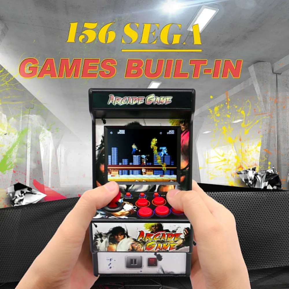 Новая ретро мини аркадная портативная игровая консоль 2," 16 бит игровой плеер встроенный 156 классические игры для детей подарочная игрушка