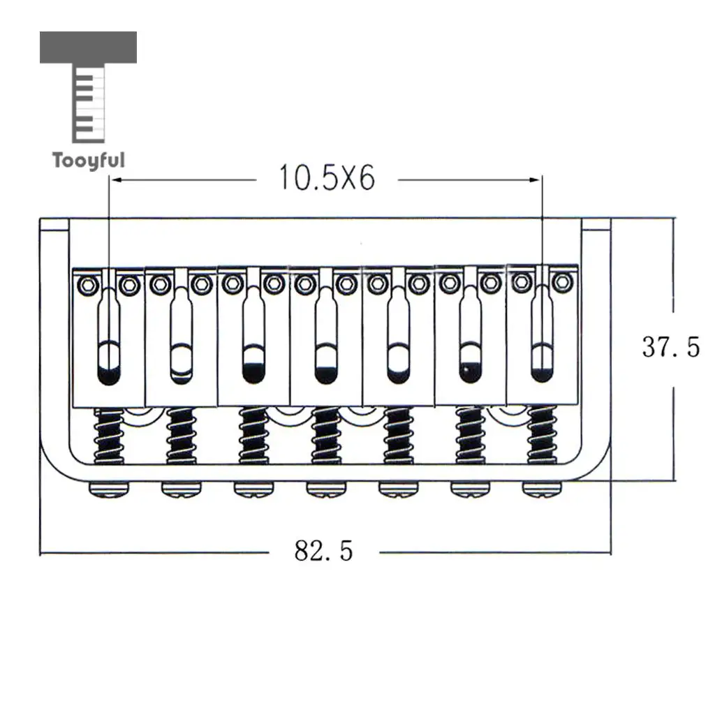 Tooyful Thru-String Жесткий Хвост фиксированный квадратный мост седло для 7 струн электрогитары