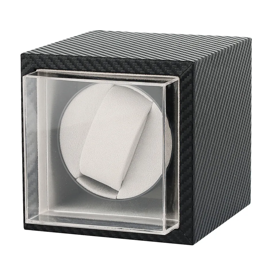 

New 2019 Automatic Watch Winder Single Motor Shaker Holder 12*13*12 cm Winding Storage Box US/UK/AU/EU Plug Adapter