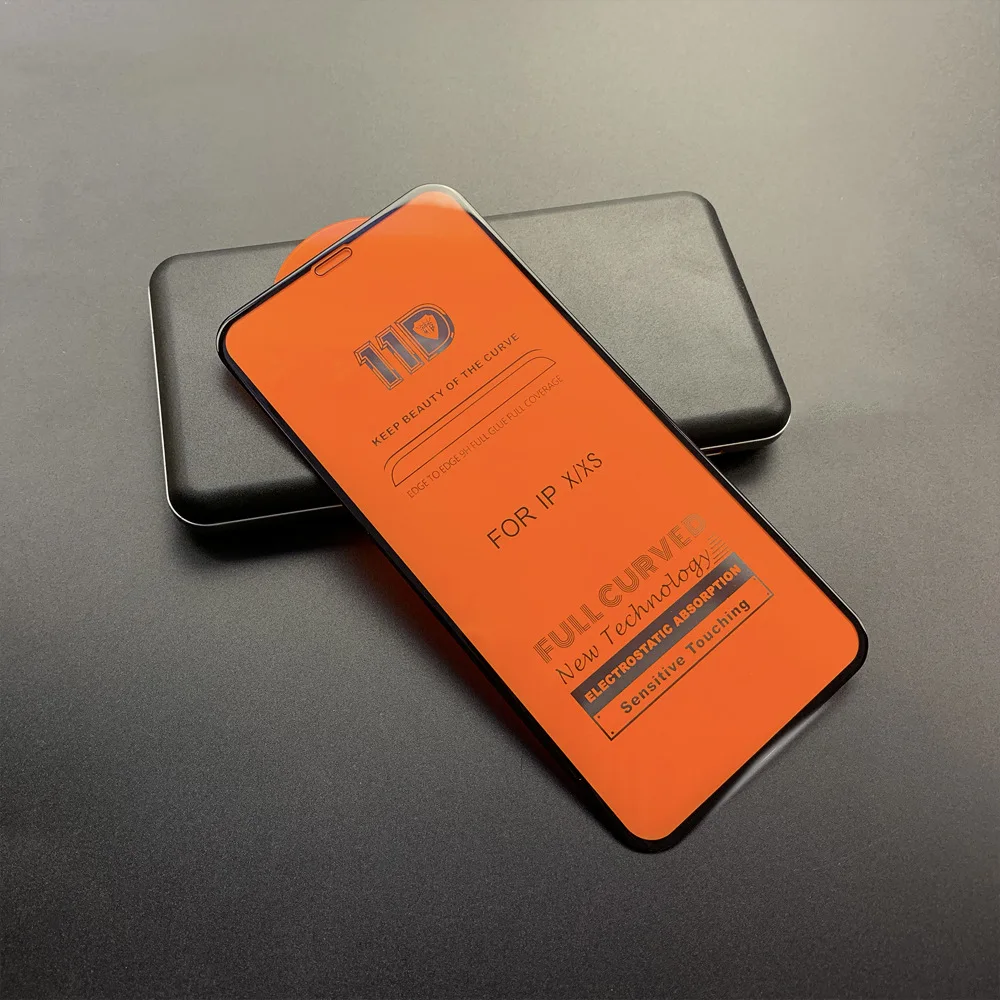 500 шт для iPhone 8 plus 7 plus 6s 6 plus 11D изогнутое закаленное Высокопрочное Стекло для iPhone XS Max XR X Экран защитная пленка DHL