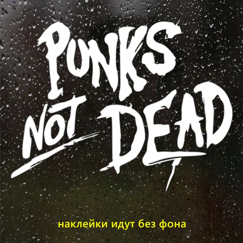 CS-1143#19*14см наклейки на авто Punks Not Dead водонепроницаемые наклейки на машину наклейка для авто автонаклейка стикер этикеты винила наклейки стайлинга автомобилей украшения - Название цвета: CS1143  Silver