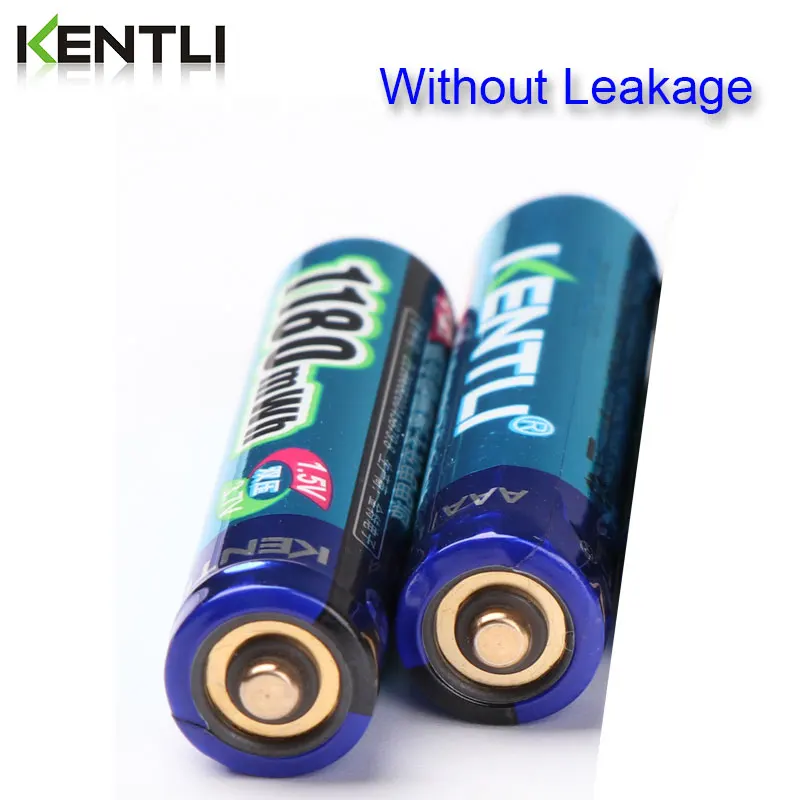2 шт./партия низкий саморазряд KENTLI 1,5 V AAA 1180mWh Полимерные литий-ионные аккумуляторные батареи