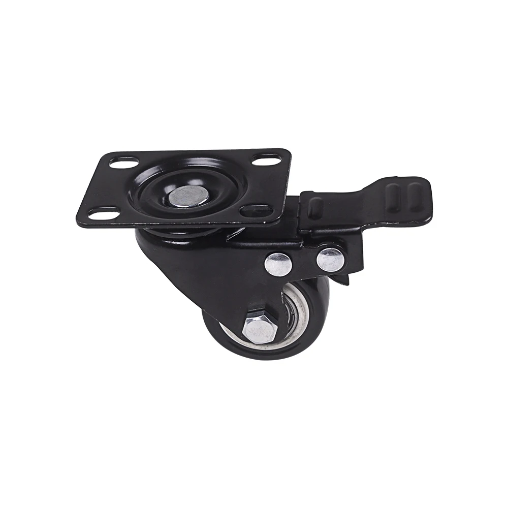 4Pcs 1.6in Heavy Duty rodas Giratórias Com Rodinhas com Segurança de Bloqueio Duplo e Rodas de Espuma de Poliuretano Sem Ruído, Rolamento de Carga £ 440-3