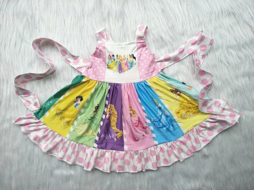 

2019 Super Cute Princess Dress with polka waistband