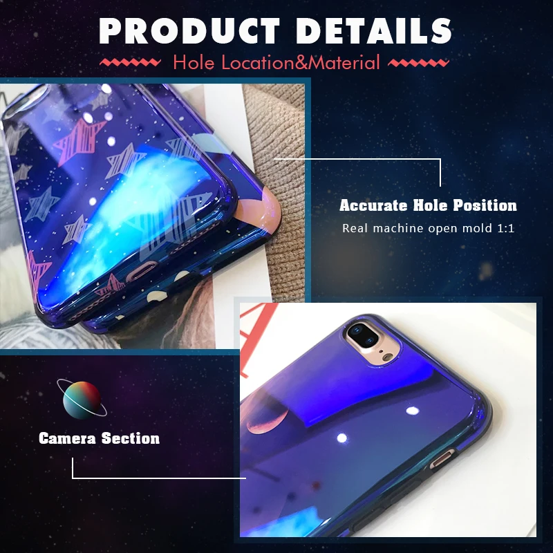 Yikola soft TPU silicon phone case for iPhone 7 case for iPhone x blue light cover for Apple iPhone 7 8 6 6S plus shell coque  2