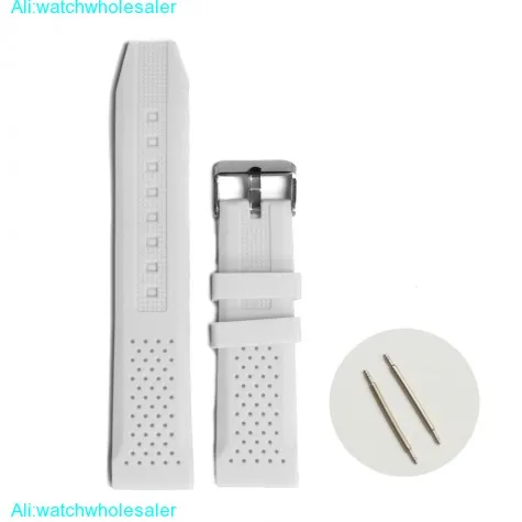 20mm Pure White Color Silicone Jelly Rubber Unisex Watch Band Straps WB1051B20JB