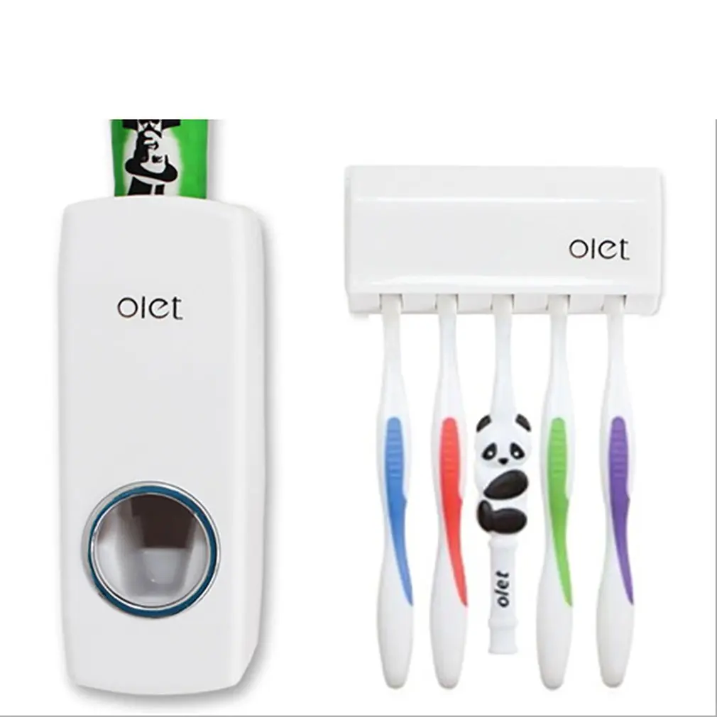 Автоматический Дозатор зубной пасты с 5 держателями для зубных щеток