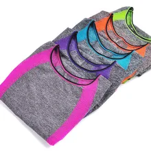 Крутая футболка конструкций сжатия Колготки для новорождённых Для женщин спортивные сухой быстро короткий рукав Футболки Фитнес женская одежда Футболки для девочек и топы