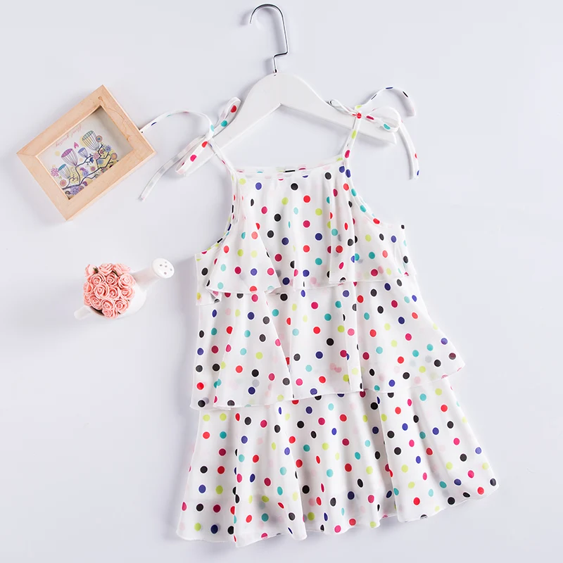 Summer children princess kids 4Y-14Ycm girls holiday Tiered dress chiffon Polka Dot beach slip dress baby girl Layered dresses цена Summer children princess kids 4Y-14Ycm girls holiday Tiered dress chiffon Polka Dot beach slip dress baby girl Layered dresses цены онлайн