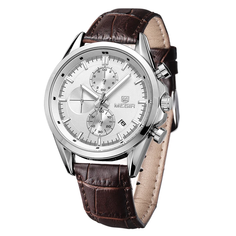 

Luxury Fashion Luminous Mens Watch Brand Quartz Wristwatch Casual Leather Waterproof Analog Watch with Calendar for Man