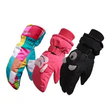 Модные детские спортивные зимние лыжные перчатки водонепроницаемые ветрозащитные Холодостойкие утепленные дышащие перчатки