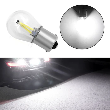 

1PCS 1156 BA15S P21W COB LED Glass LED Filament Bulb Car Auto Tail Brake Light DRL Reverse Turn Signal Lamp DC 12V Car styling