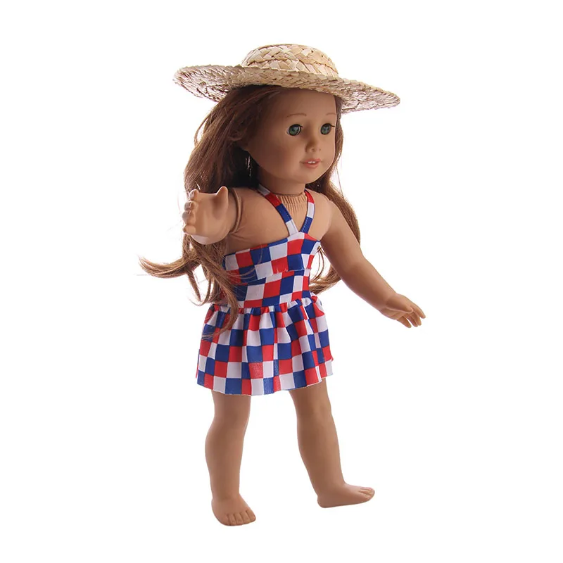 

LuckDoll Best sweet Gift Weave Cap Sun Hat for 18inch doll accessories