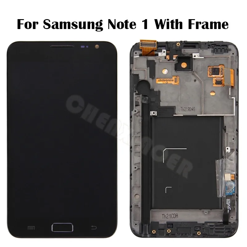 

100% tested good quality super amoled lcd display with frame for samsung note 1 I9220 N7000 replacement parts free shipping