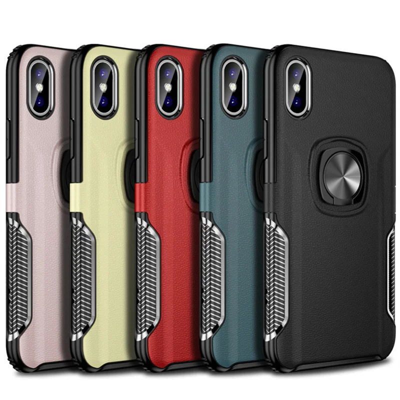 Чехол для iPhone SE 2020 7 8 Plus XS XR X резиновый противоударный чехол с кольцом подставкой