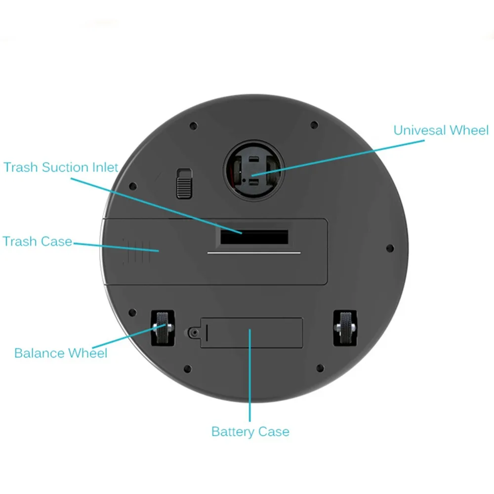 Smart Practical Robot Vacuum Cleaner Touch Control Small Cleaning Robot USB Rechargeable Home Cleaning Machine