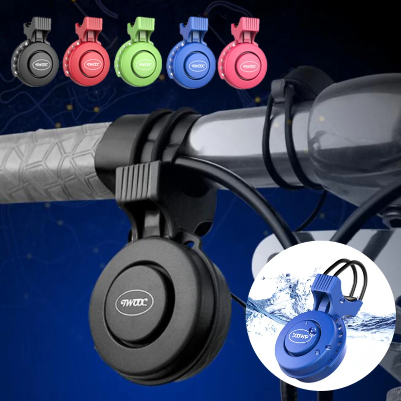TWOOC Bicycle Electric Bell USB Charge Bike Cycling 120db Handlebar