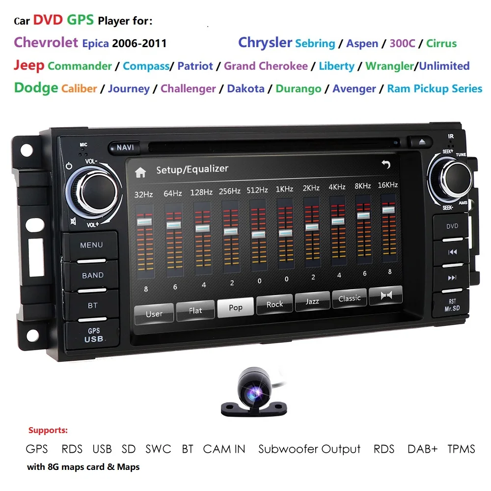 Cheap Car Radio for Jeep Wranger Commander Compass Grand Cherokee GPS Car DVD Caliber,Challenger,Dakota,grand cherokee2005-2011 Camera 1