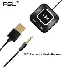 Bluetooth 4,0 музыкальный приемник 3,5 мм Aux в автомобильный комплект для мобильного телефона с магнитной монтажной пластиной