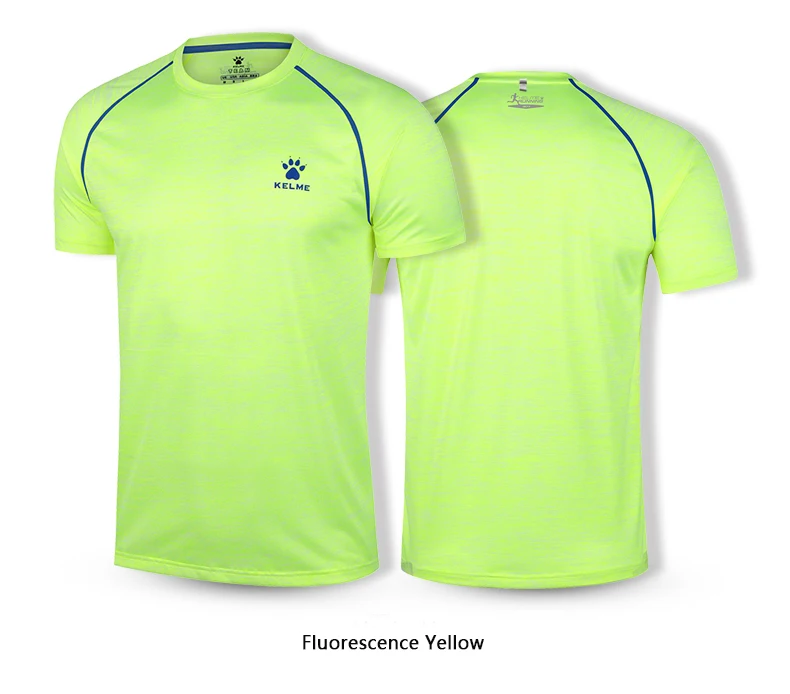 KELME летние мужские футболки с коротким рукавом для бега, быстросохнущие спортивные мужские дышащие футболки из полиэстера для отдыха K16R2013M