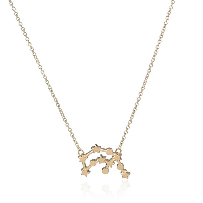 1Pc New Chain Necklace Aquarius Zodiac 