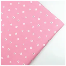 Syunss, розовый сзади маленький цветочный принт хлопок Ткань DIY Tissu лоскутное Telas шитье детские игрушки постельные принадлежности одеяло Ткань Ремесло Tecido