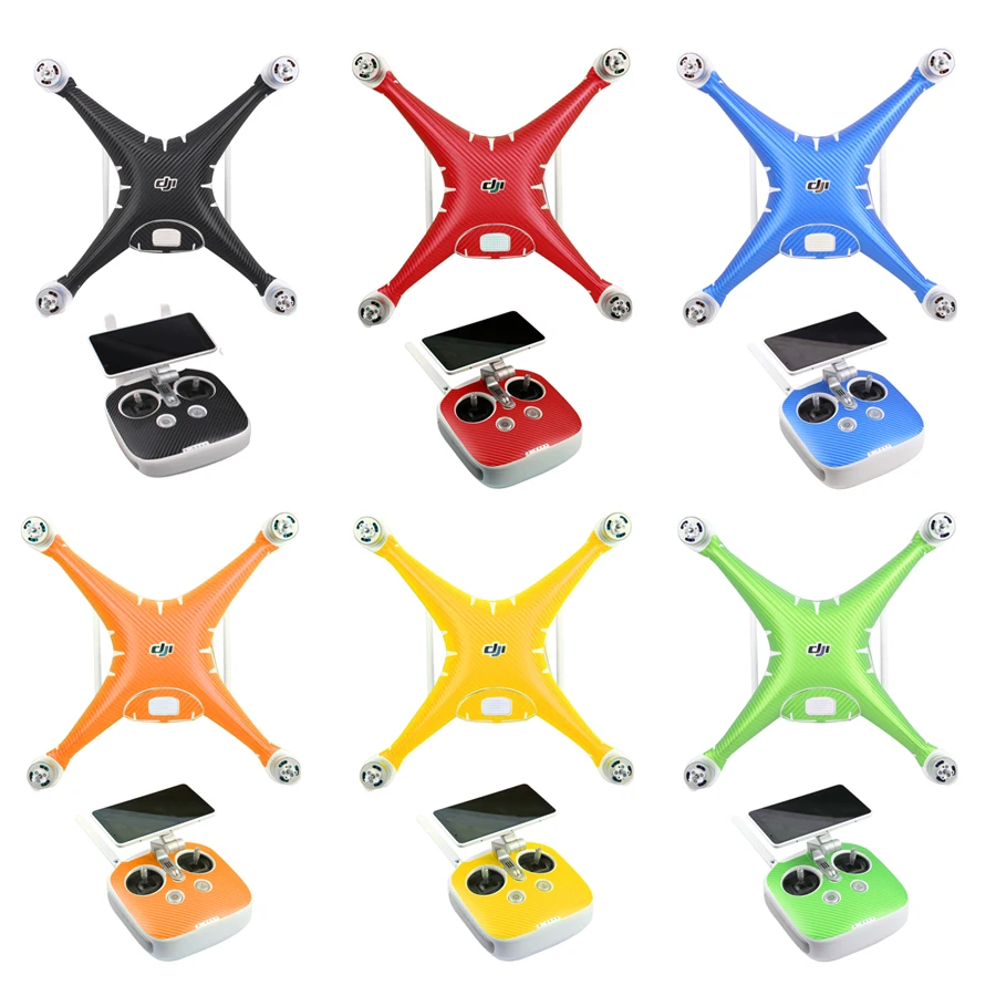 

Carbon Grain Stickers Decals for DJI Phantom 4 PRO and Phantom 4 PRO+ Drone Body and Remote Controller Wrap Skin