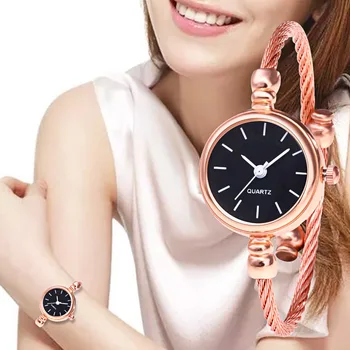 

WJ-8585 Brand Rose Gold Women Bracelet Watches Fashion Luxury Quartz-Watches Ladies Casual Dress Sport Watch Clock Dropshiping