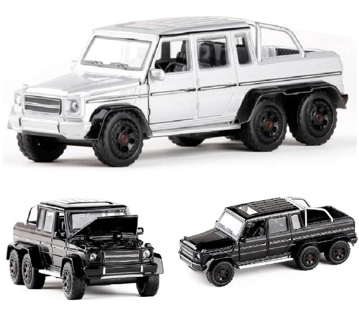 

All New 1:32 G63 6X6 SUV Alloy Diecast Car Model Toy Off-Road Vehicle With Pull Back For Kids Birthday Gifts Toy Free Shipping