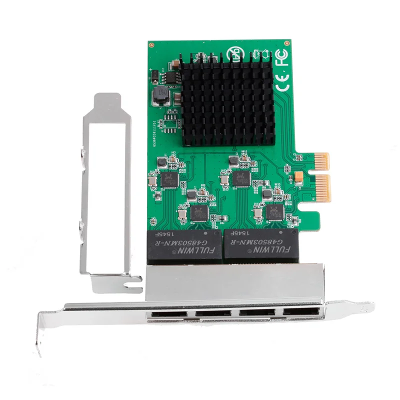 Сервер PCI-e 4 порта 1 Гбит/с Gigabit Ethernet Сетевая карта PCI express до RJ-45 1000 Мбит/с сетевой