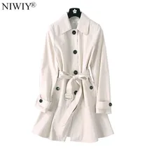 Осень хаки с длинным рукавом тренчи для женщин легкое пальто Mujer Invierno женские Официальный ветровка Casacos манто Femme Hiver K6018