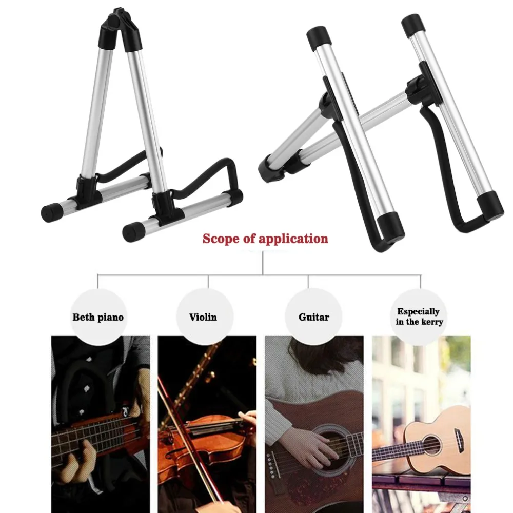 TSAI soporte de guitarra Universal plegable-Marco de para guitarra acústica eléctrica/guitarra/bajo/violín conveniente guitarra de los jugadores