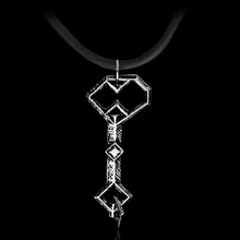 Dongsheng Хоббита, кожаное ожерелье, античное серебряное ожерелье с подвеской, женские и мужские ювелирные изделия-30