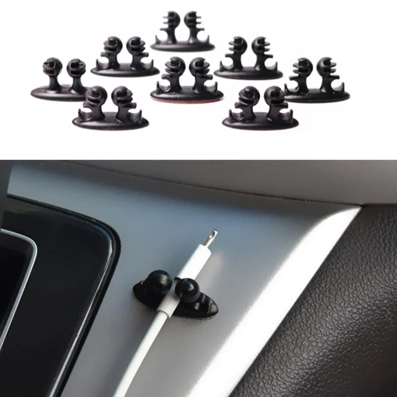 8Pcs Car Charger Line Clasp Car Wire Clip Automobili Interni Per Peugeot Rcz 206 207 208 301 307 308 406 407 408 508 2008-6008