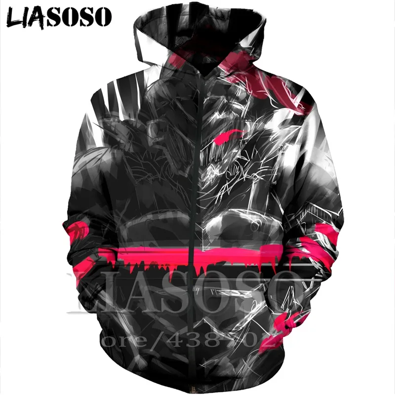

LIASOSO Anime women Harajuku Goblin Slayer shorts 3D Print streetswear top T shirt/Hoodies/Sweatshirt moto hoody men tshirt E452